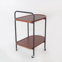 عربه تقديم خشبية - مقبض و قواعد معدن