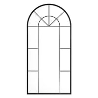 مرآة أنيقة بإطار أسود وقوس علوي، تضيف عمقاً وأناقة...