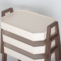 طقم طاولات خدمة خشبي