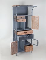 دولاب عدة ادراج خشب و معدن