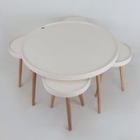 طقم طاولات سكري دائري 4+1