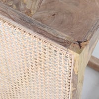 طاولة خدمة هندي بخشب طبيعي مع خزف