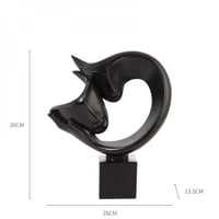 تمثال ابداعي على شكل وجه فني ، لون أسود زوجين