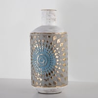 فازة معدن ملونة كبير