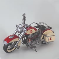 ديكور دباب هارلي حديد انتيك - أحمر