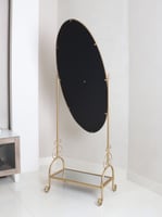 مرايا متحركة - استاند حديد ذهبي - أعمدة مزخرفة