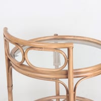 عربة تقديم حديد على شكل خشب (دورين)