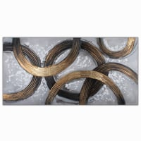 لوحة حائط عصرية كانفس 160سم في80سم مزودة بإطار خشب...