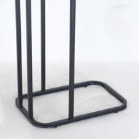 طاولة خدمة مفردة سطح خشب قواعد معدن