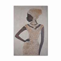لوحة حائط عصرية كانفس - تصميم فتاة أفريقية