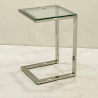 طاولة خدمة مفرد استيل فضي