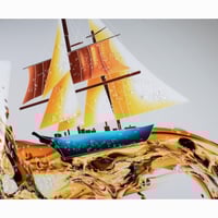 لوحة مودرن دائرية بإطار معدن ذهبي اللون قطرها 100...