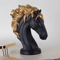 مجسم راس حصان اسود
