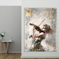 لوحة حائط عصرية كانفس 120سم في 90سم مزودة بإطار خش...