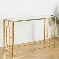 كنسول استيل انيق بلون ذهبي