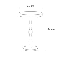 طاولة جانبية دائرية بتصميم خشبي أنيق وقاعدة منحوتة...