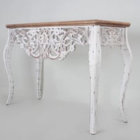 كونسول بوهيمي من الخشب تشطيب ريفي