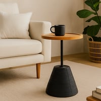 طاولة خدمة خشب بقواعد خزف