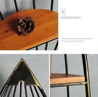 رف حائط معدن أسود شكل قارب