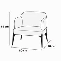 كرسي مفرد تيرا - اورانج عصري وقاعدة سوداء