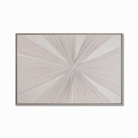 لوحة تجريدية - تصميم كإشعاع الضوء - لون بيج