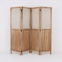 بارتشن خشب - جزء علوي مغطي بالقماش - 4 قطع