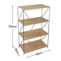 وحدة رفوف خشب ماليزي 4 ادوار مقسم متعددة الإستخدام...