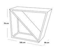 كونسول خشب + معدن بشكل عصري
