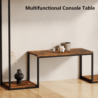 طاولة كونسول خشب بقواعد معدن