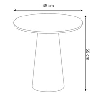 طاولة قهوة دائرية أنيقة بلون بني طبيعي، بتصميم عصر...