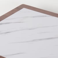 طاولة قهوة مستطيلة خشب - لون أبيض و بني - قواعد مع...