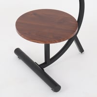 طاولة خدمة 2 سطح خشب - قواعد معدن سوداء