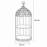 حامل كيك دورين كبير - معدني أسود - تصميم إسلامي
