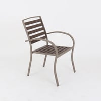 طقم جلسة خارجية - كرسيين وطاولة - لون بني