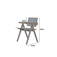 كرسي راتان إليجانس خشبي