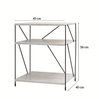 طاولة جانبية مودرن - رمادي رخامي