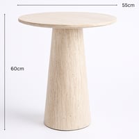 طاولة جانبية بتصميم عصري وأنيق من الخشب الفاتح ، ت...