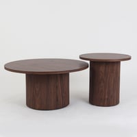 طقم طاولتين خشب MDF بني داكن