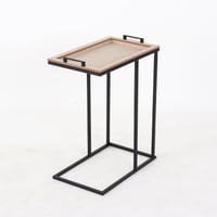 طاولة خدمة - لون بيج - سطح متحرك للتقديم