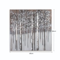 لوحة حائط عصرية كانفس برسم بارز 80سم في80 سم مزودة...