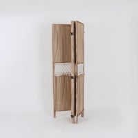 بارتشن خشب 4 قطع - لمسات قماش بالمنتصف