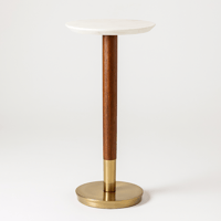 طاولة خدمة فلورنسا بسطح رخامي وتصميم ذهبي أنيق