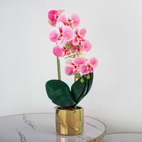 تحفه ورد صناعي نيو ستايل مع قاعدة فخارية ذهبية