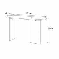 كونسول أنيق بتصميم عصري وبسيط، يجمع بين الخشب والل...