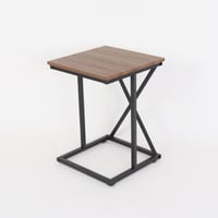 طقم 5 طاولات خدمة مربعة - طاولة مستطيلة - بني فاتح