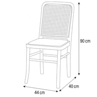 كرسي خشبي بتصميم كلاسيكي وظهر من القش، يضفي لمسة د...