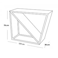 كونسول خشب و معدن - شكل مثلث