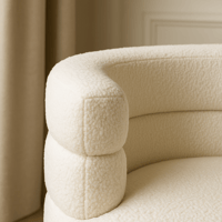 كرسي بوكليه مفرد - لون أبيض