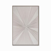 لوحة تجريدية - تصميم كإشعاع الضوء - لون بيج