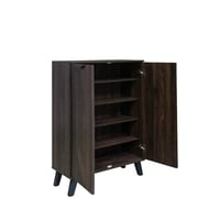 خزانة احذية خشبية - بني غامق